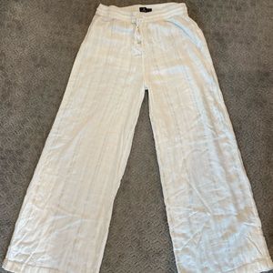 Volcom White Drawstring Pants